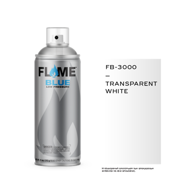 Spray Flame Blue 400ml, Transparent White